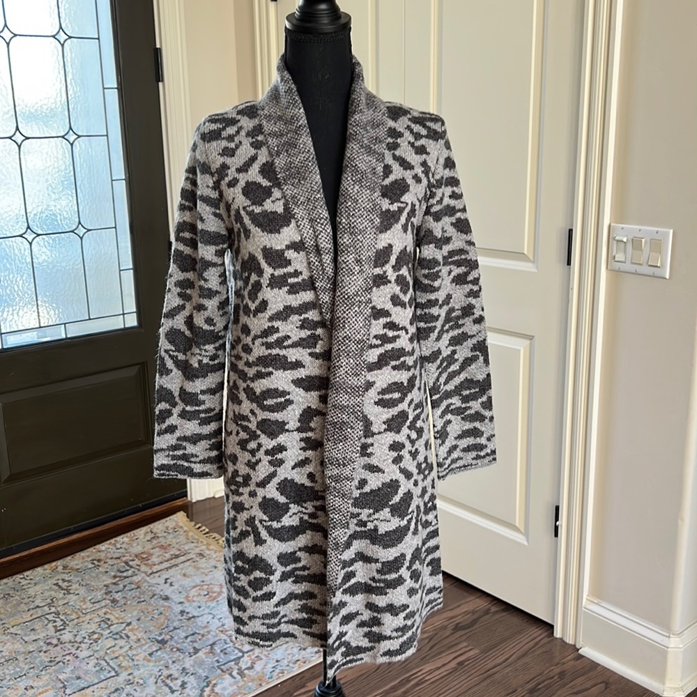 Ladies DKNY long open front sweater